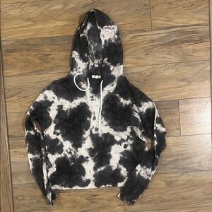 Black and White Tie-Dye Hoodie